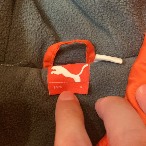 Puma Puffer Jacket. Orange Puffer Jacket. Winter Coat. - Picture 3 of 3